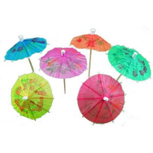 Hibiscus Cocktail Parasols (Pack of 10)